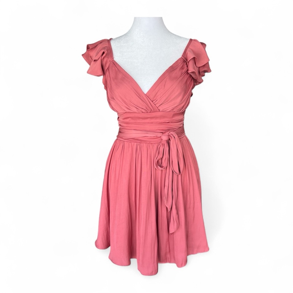 NWOT Musette Ruffle Shoulder Wrap Dress - Picture 4 of 9